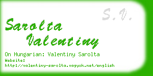 sarolta valentiny business card